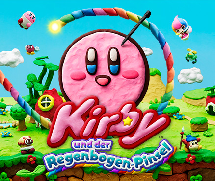 Auf unserer Webseite zu Kirby und der Regenbogen-Pinsel kannst du eine wundervolle Welt aus Knete entdecken!