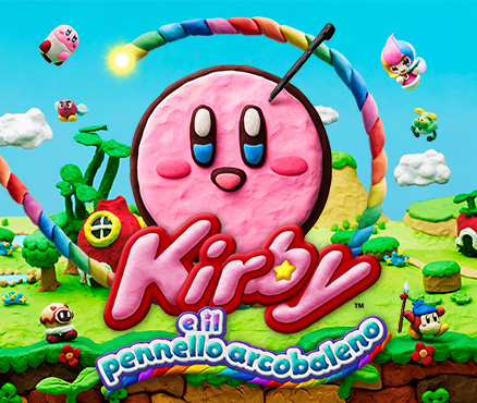 Entra in un meraviglioso mondo fatto d'argilla nel sito web di Kirby e il pennello arcobaleno!