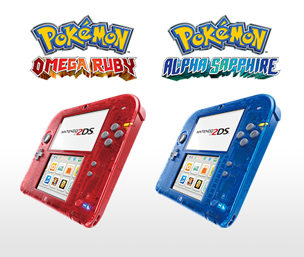 Pokémon Omega Ruby e Pokémon Alpha Sapphire estarão disponíveis em novas consolas Nintendo 2DS!