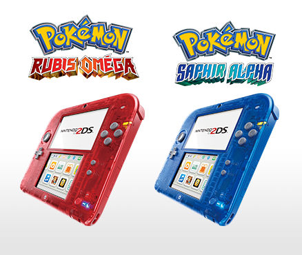 Une Nintendo 2DS rouge transparent et une Nintendo 2DS bleu transparent sortiront le 7 novembre