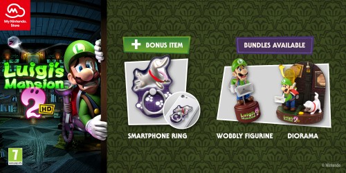 You can pre-order Luigi’s Mansion 2 HD on My Nintendo Store and receive a phone ring as a bonus item with purchase!