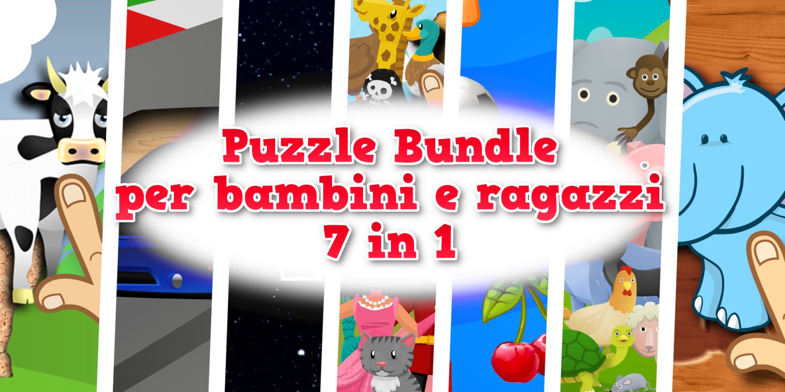 Puzzle Bundle per bambini e ragazzi - 7 in 1