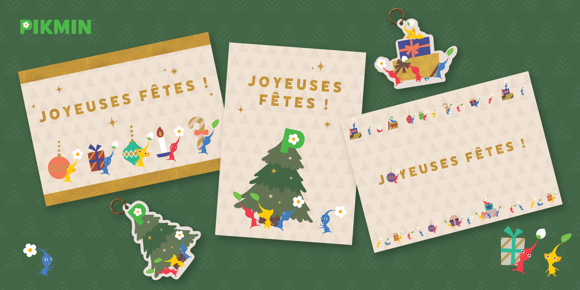 Mettez la main sur ces cartes de vœux et décorations Pikmin gratuites !
