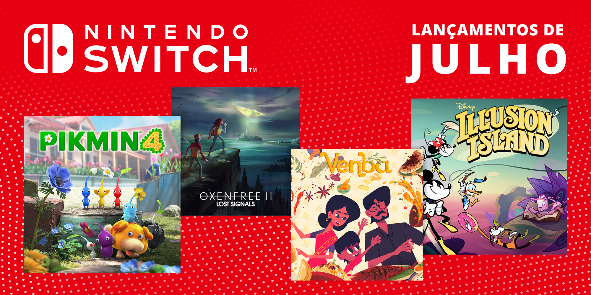 Descobre os jogos que chegarão à Nintendo Switch este mês – julho de 2023!