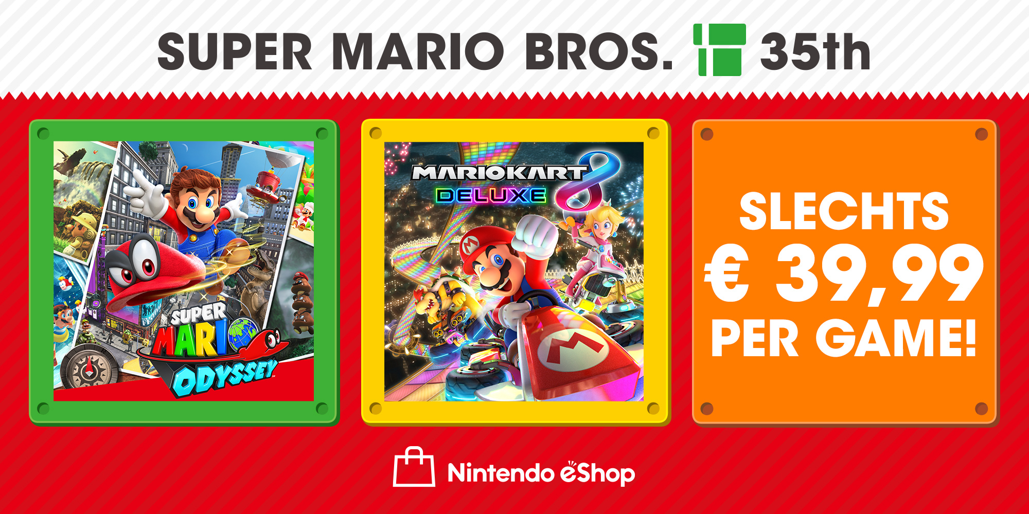 33% korting op twee populaire Mario-games!