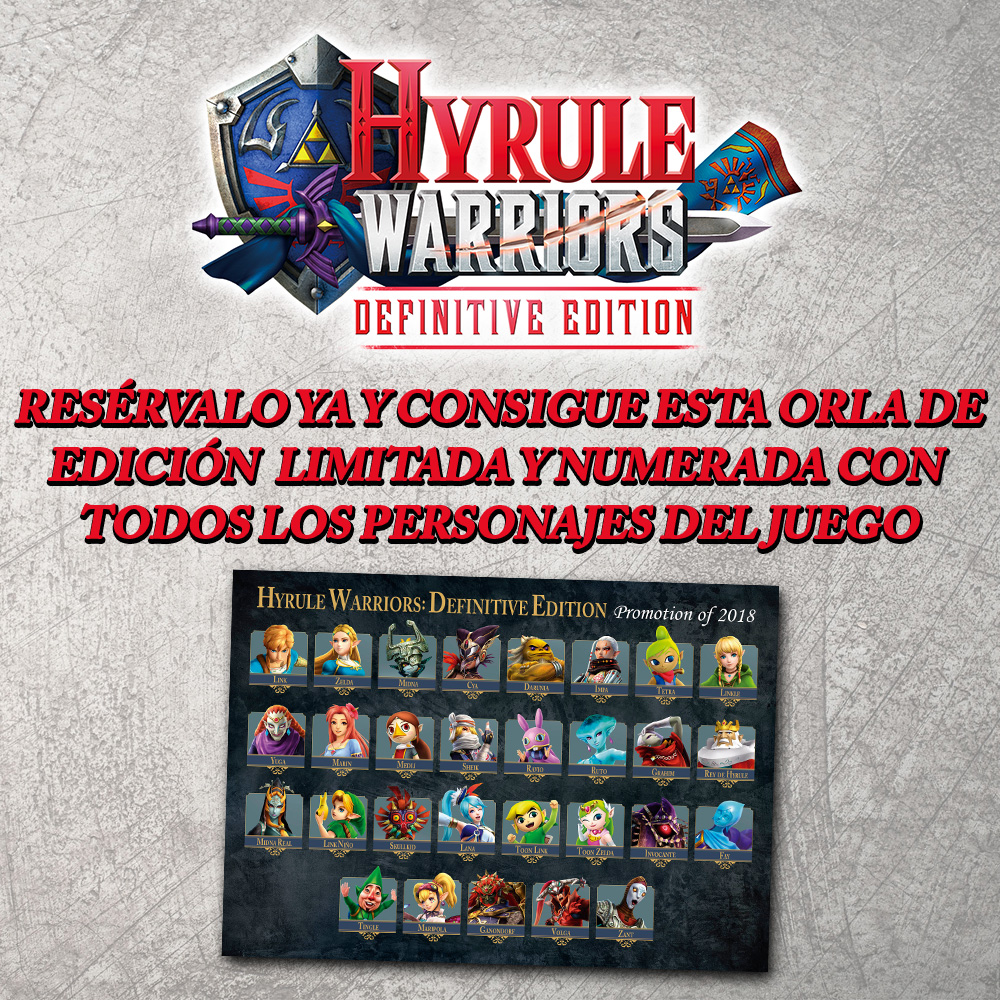 ¡Descubre qué puedes llevarte por reservar Hyrule Warriors: Definitive Edition!