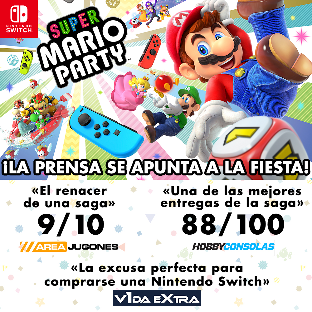 ¡La prensa se une a la fiesta de Super Mario Party!