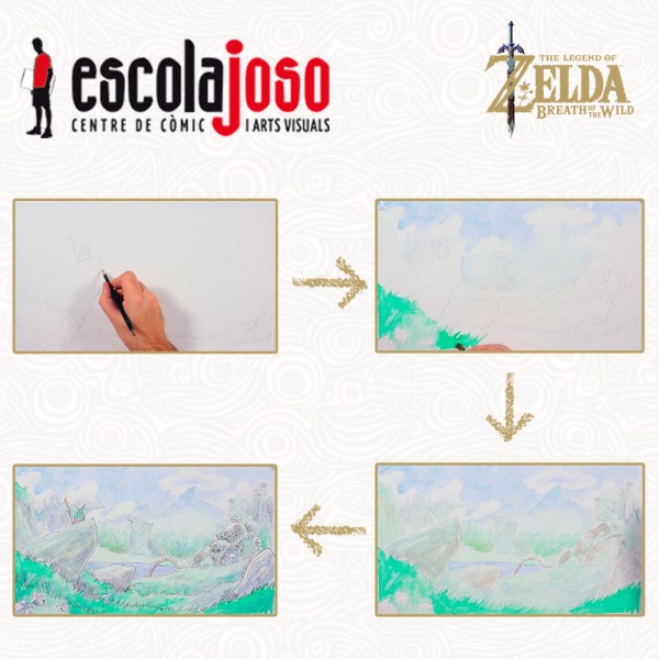 La Escola Joso interpreta personaje, paisaje e historia de The Legend of Zelda: Breath of the Wild