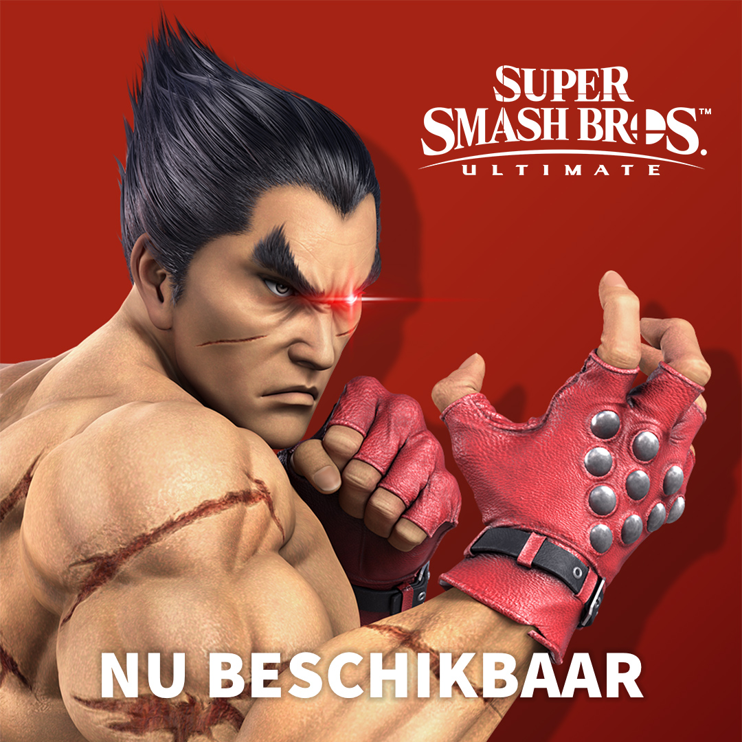 Kazuya mengt zich als DLC-vechter in de strijd in Super Smash Bros. Ultimate!