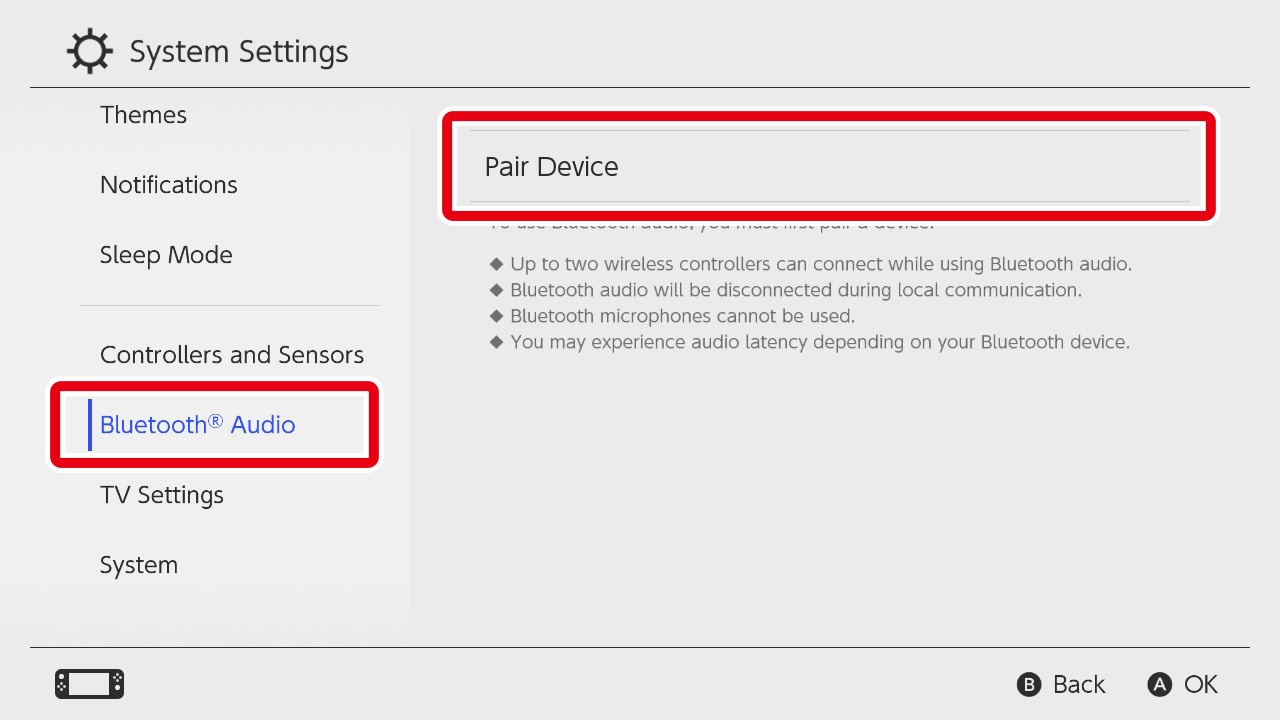 On the displayed screen, select Bluetooth® Audio → Pair Device, and follow the on-screen instructions.
