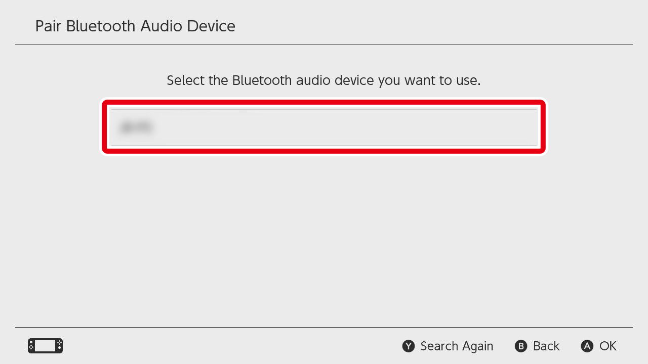 Select the Bluetooth audio device that you want to use.