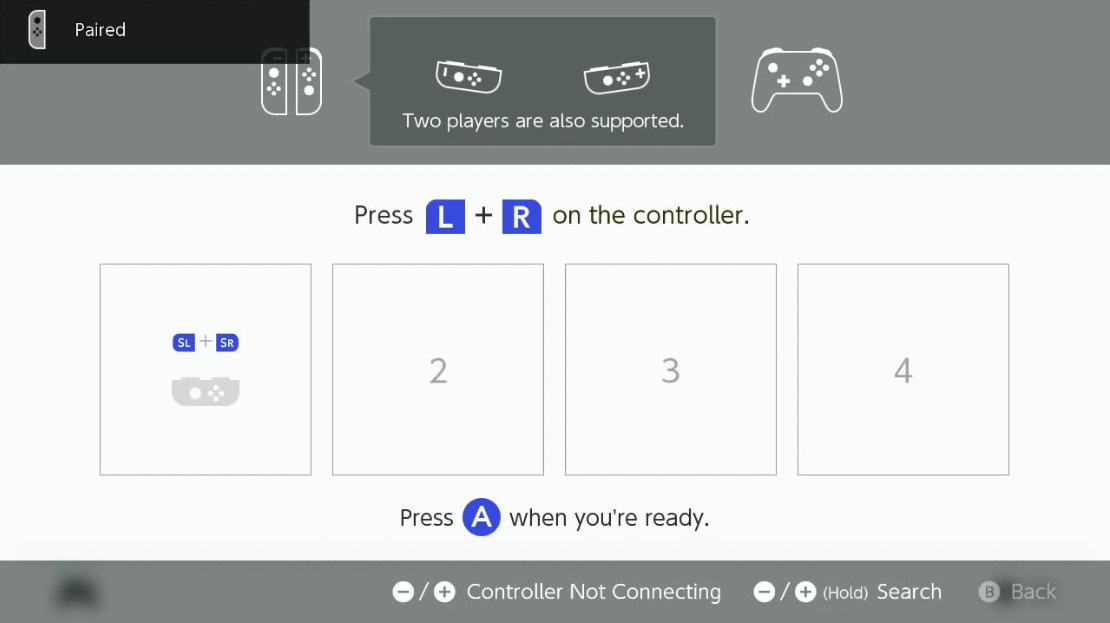 Set the grip orientation by following the on-screen instructions.