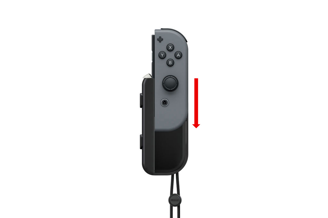 Attach a Joy-Con AA battery pack to the Joy-Con.