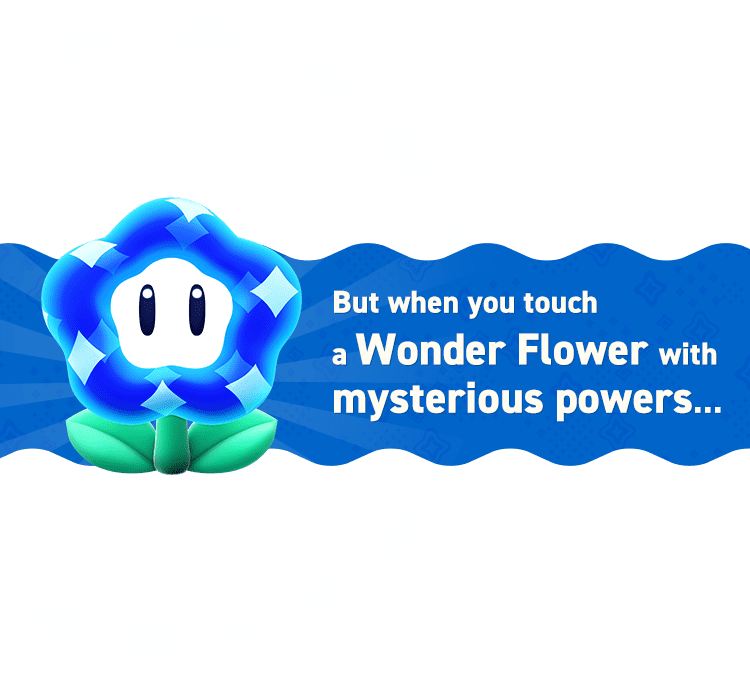 But when you touch a Wonder Flower with mysterious powers…