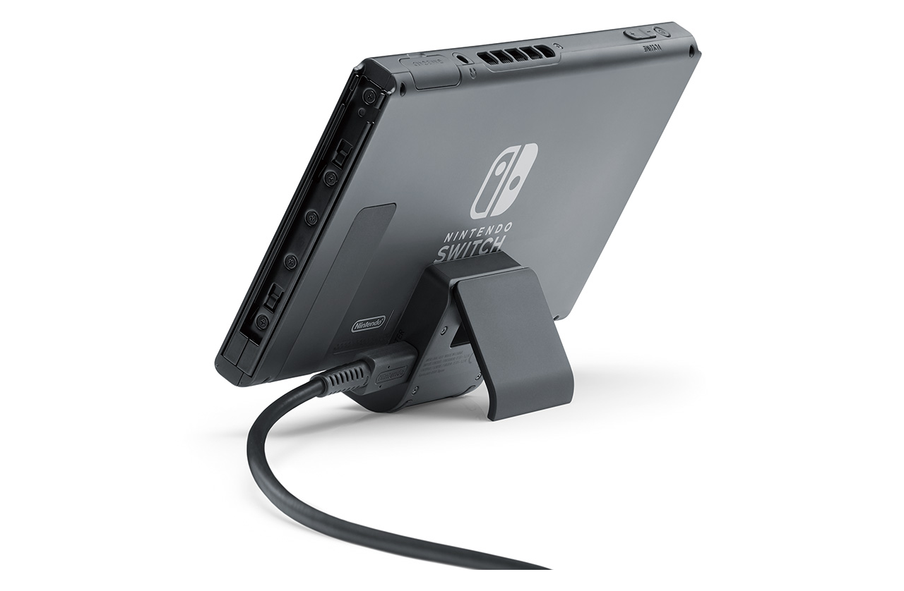 Having set the charging stand on a flat surface such as a table, connect the AC adapter as necessary.