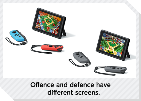 Offense and defense have different screens.