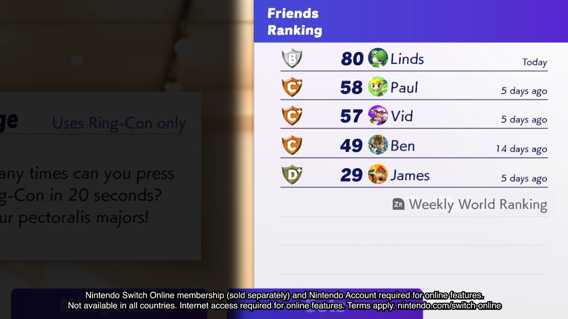 Compare Scores with Friends and Family