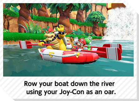 Row your boat down the river using your Joy-Con as an oar.