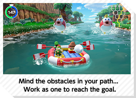 Mind the obstacles in your path... Work as one to reach the goal.