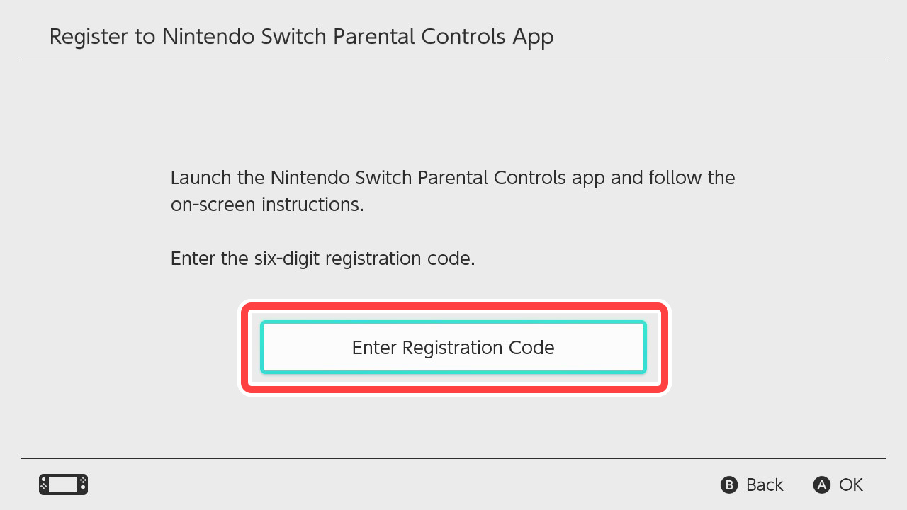 Parental Controls: Registration code